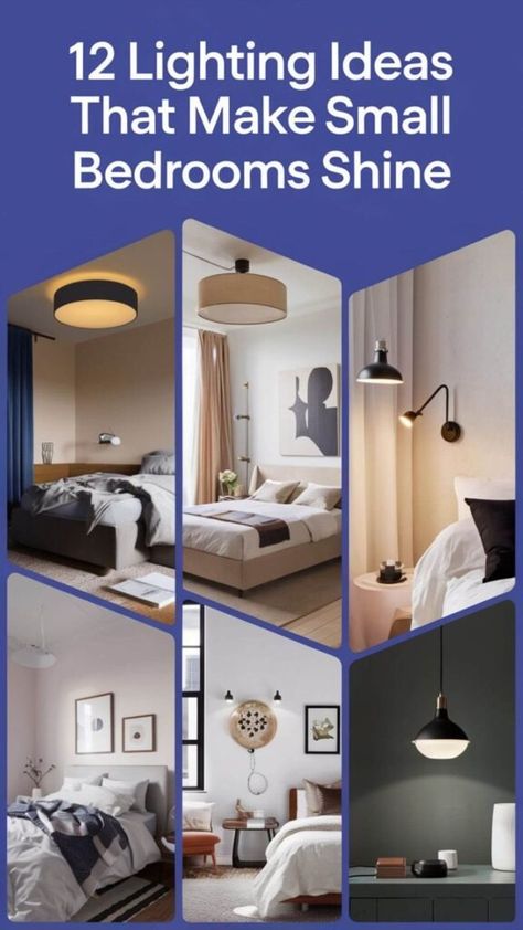 12 Small Bedroom Lighting Ideas to Transform Your Space Bedroom Lighting Ideas Modern, Small Bedroom Lighting Ideas, Small Bedroom Lighting, Minimalist Lamps, Bedroom Lighting Ideas, Rustic Dining Room Table, Lighting Sconces, Smart Bulbs, Creative Bedroom