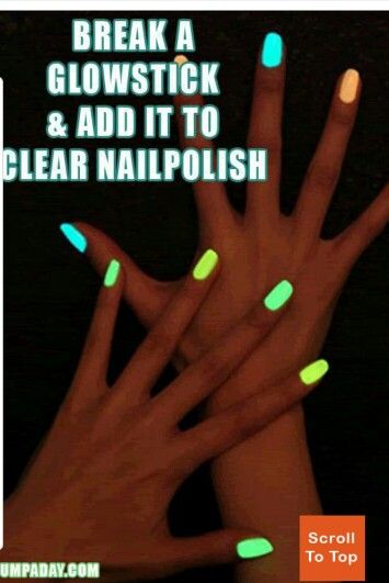 Glowing nail polish Do It Yourself Nails, Blacklight Party, Glow Nails, Glow Party, Dark Nails, Neon Party, Glow Sticks, Manicure Y Pedicure, Base Coat