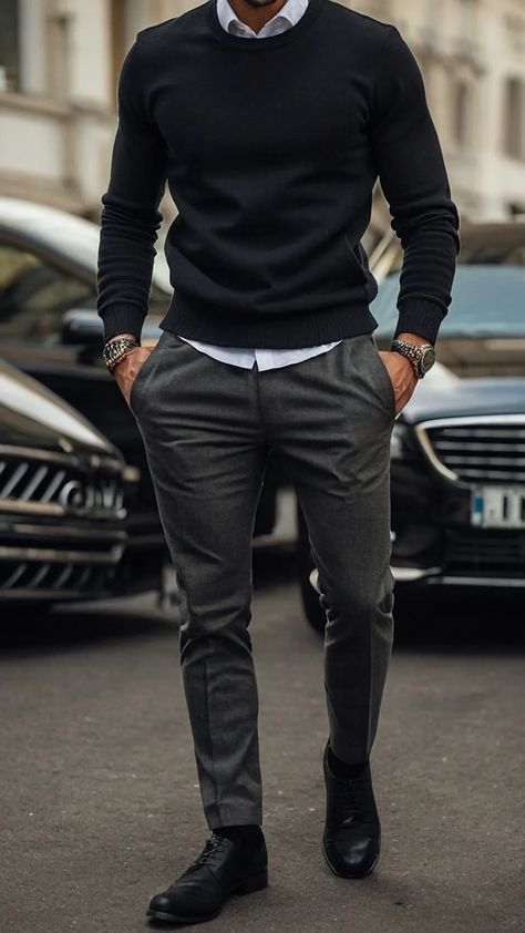 Upgrade Your Look: 16 Men’s Style Ideas for Every Occasion - Cheerful Talks Mans Outfit Casual, Men Wedding Guest Outfit Winter, Formal Winter Outfits Men, Stylish Casual Outfits For Men, Shirt Combination Men, Men Outfits Swag, Chinos Men Outfit, Trousers Outfit Men, Dress Like A Man