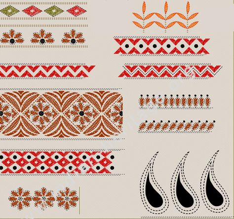 Click to close image, click and drag to move. Use arrow keys for next and previous. Kantha Border Design, Kantha Designs Pattern, Nakshi Kantha Embroidery Designs, Kantha Embroidery Designs Pattern, Katha Stitch Design, Punjab Illustration, Kantha Work Designs, Kantha Stitch Design, Kantha Embroidery Designs