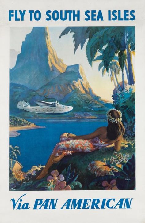 Vintage Airline Ads, Pan American Airlines, Vintage Airline Posters, Aviation Posters, Ivy House, Airline Travel, Pan Am, Vintage Airlines, Pan American