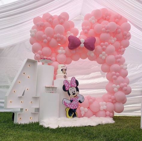 Minnie Mouse Birthday Theme, Baby Birthday Party Decorations, Minnie Mouse Theme Party, Minnie Mouse Balloons, Minnie Mouse Birthday Party Decorations, Minnie Mouse First Birthday, Minnie Mouse Birthday Decorations, 2nd Birthday Party For Girl, Minnie Birthday Party