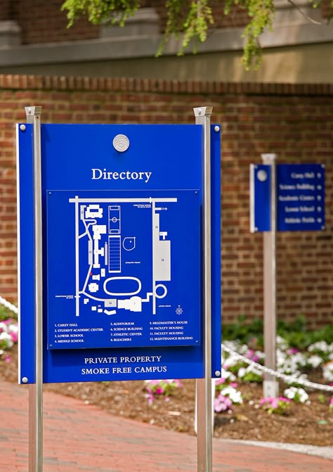 Gilman School Campus Map Signage, Signage And Wayfinding, Signage Wayfinding, Branding Images, Park Signage, Wayfinding Signage Design, Campus Design, Wayfinding Signs, Directional Signage