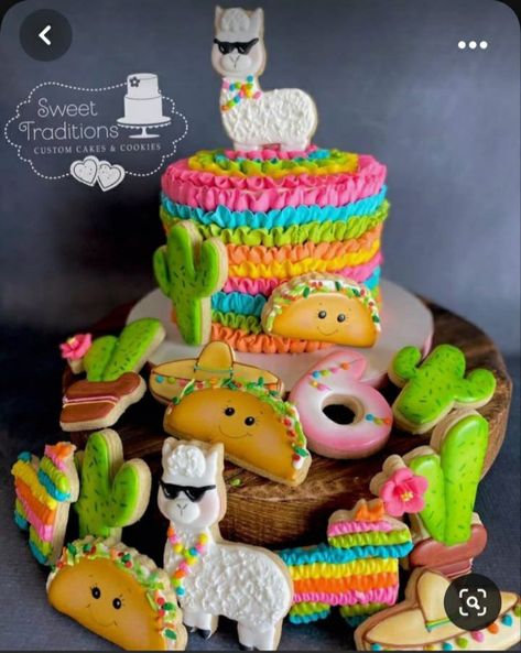 Taco Themed Birthday Party Cake, Fiesta Themed 2nd Birthday Party, Taco Twos Day Cake, Taco Theme Birthday Cake, Pinata Birthday Cake, Taco Themed Cake, Threesta Birthday Cake, Taco Bout Two Birthday Cake, Three Esta Cake