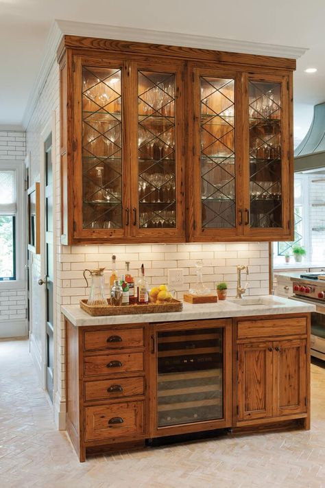 modern rustic kitchen cabinet Rustic Wood Kitchen Cabinets, Rustic Bar Cabinet, Crown Point Cabinetry, Rustic Kitchen Island, Rustic Kitchen Cabinets, Kitchen Sink Design, Rustic Modern Kitchen, Cherry Cabinets, Rustic Kitchen Design