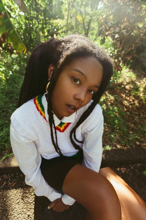 Rasta Photoshoot, Dread Women, Black Women With Locs Photoshoot, Dreadlock Photoshoot Black Women, Locs Portrait Photography, Editorial Hair Locs, Female Dreads, Jamaican Women, Rasta Girl