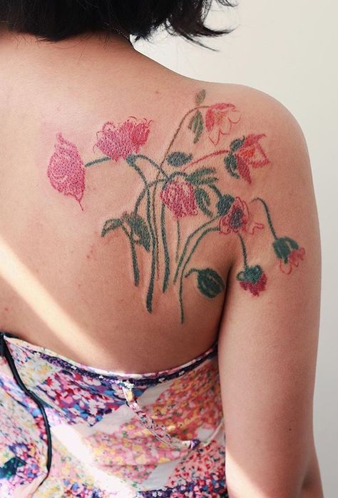 Mastectomy Tattoo, Abstract Embroidery, Dream Tattoos, Marker Drawing, Body Mods, Flower Tattoos, Future Tattoos, Cute Tattoos, Tattoos And Piercings