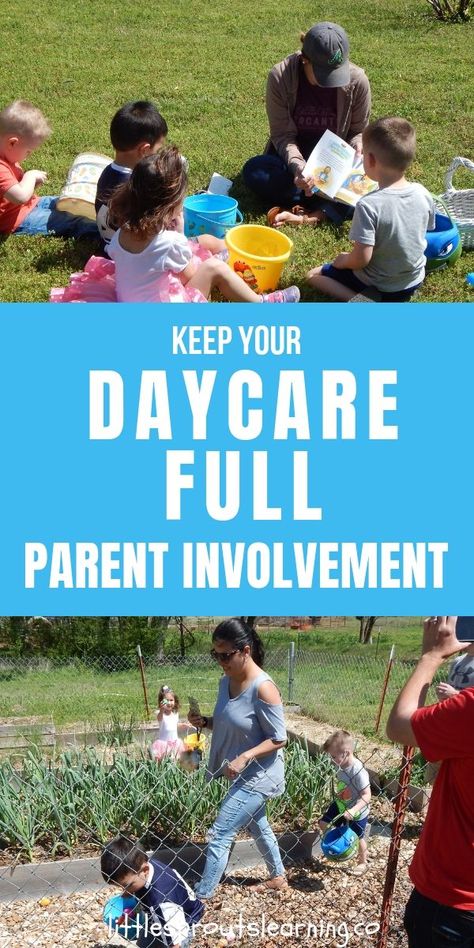 Parent involvement activities for daycare help you bond with parents and build relationships! Quality care is important, but communication is too. Activities For Daycare, Parent Engagement Activities, Parent Engagement Ideas, Parent Involvement Activities, Preschool Family, Relationship Activities, Family Involvement, Daycare Forms, Childcare Business