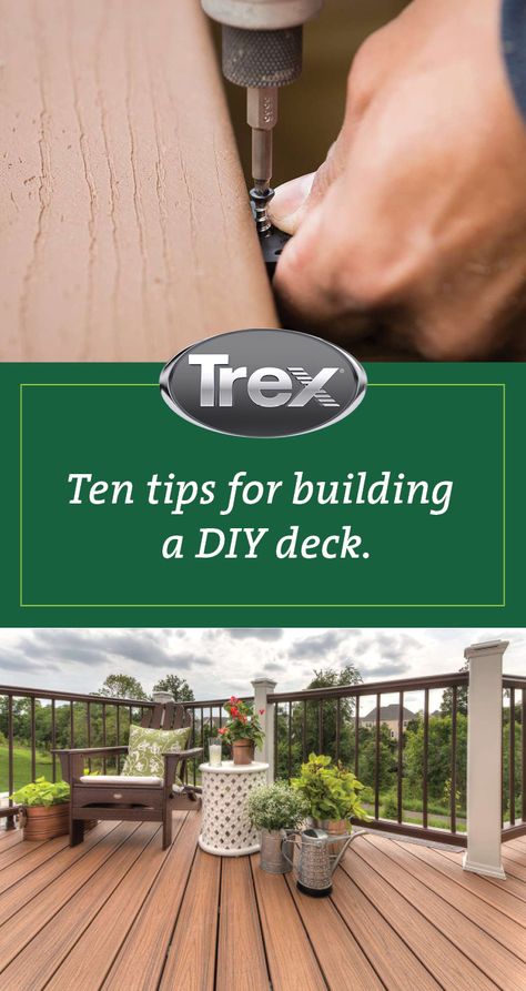 Diy Trex Deck, Deck Framing How To Build, Diy Raised Deck, Poolside Ideas, Decks Ideas, Trek Deck, Composite Decks, Deck Diy, Build A Deck