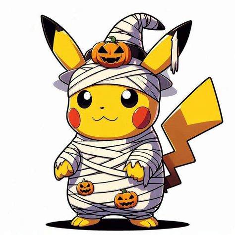 Pokemon Cutouts, Pokemon Thanksgiving, Pokemon Halloween Wallpaper, Halloween Pokemon Art, Zombie Pokemon, Halloween Pikachu, Halloween Pokemon, Pikachu Halloween, Cute Pokemon Art