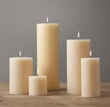 White Pillar Candles, Home Furnishing Stores, Candle Centerpieces, Custom Candles, White Candles, Aromatherapy Candles, Paraffin Wax, Flameless Candle, Key Details