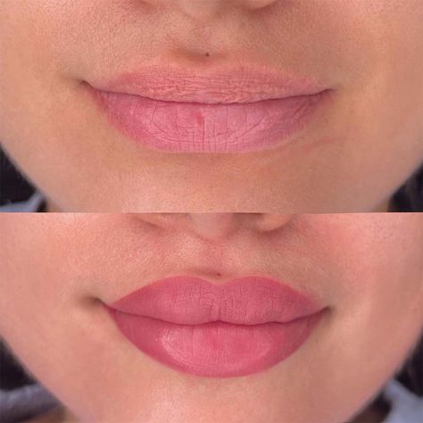 Does Lip Blush Make Your Lips Bigger? Honest Answer Make Your Lips Bigger, Cosmetic Lip Tattoo, Make Lips Bigger, Lip Color Tattoo, Rose Lip Color, Lip Permanent Makeup, Wedding Lips, Lip Blushing, Lips Inspiration