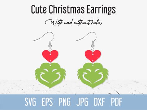 Christmas Earring Svg, Leather Earring Svg, Jewelry Svg, Svg Earring, Faux Leather Earring, Elf Svg, Earring Template, Felted Earrings, Earring Svg