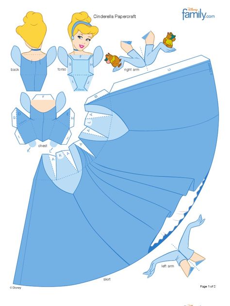 Disney Paper Dolls, Princess Paper Dolls, Cinderella Birthday Party, Cinderella Party, Paper Toys Template, Cinderella Birthday, Papercraft Printable, Disney Princess Party, Disney Party