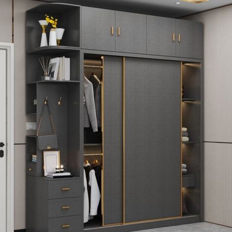 Bedroom Cupboard Designs Indian, Wardrobe Design Bedroom Inside, Wardrobe Design Bedroom Modern Luxury, Wardrobe With Dressing, Wardrobe Internal, Wardrobe Internal Design, Wardrobe Shutter Design, Clothes Cupboard, Latest Cupboard Designs