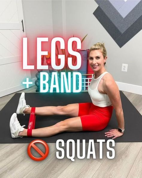 Bad Knee Workout At Home, Leg Workout With Bands, Band Training, Bad Knee Workout, Roller Workout, Resistance Band Training, Bad Knees, Workout Routines For Beginners, Leg And Glute Workout