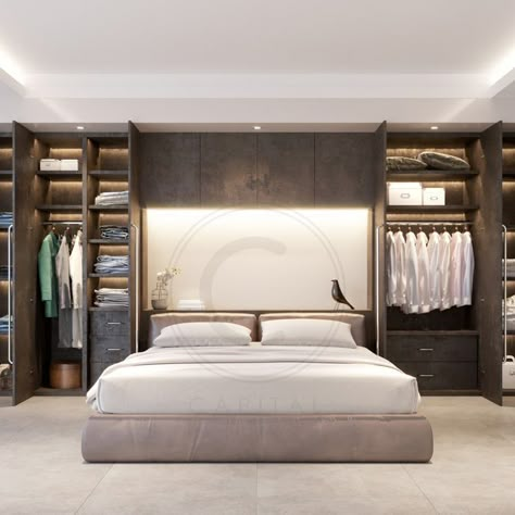 Wardrobe Behind Bed, Closet Behind Bed, Bedroom Wardrobe Ideas, Bed With Wardrobe, Fitted Bedroom Furniture, Bedroom Wardrobe Design, Fitted Bedrooms, Fitted Wardrobes, Bedroom Closet Design