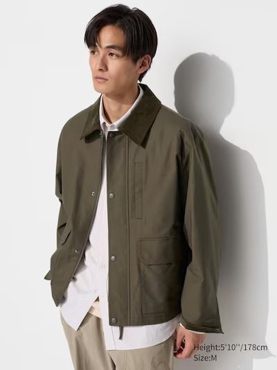 Men's Utility Short Blouson | UNIQLO UK Uniqlo Men Outfit, Utility Jacket Outfit, Uniqlo Jacket, Rich Girl Fashion, Uniqlo Jackets, Uniqlo Men, Cuff Detail, Work Jackets, Styling Ideas