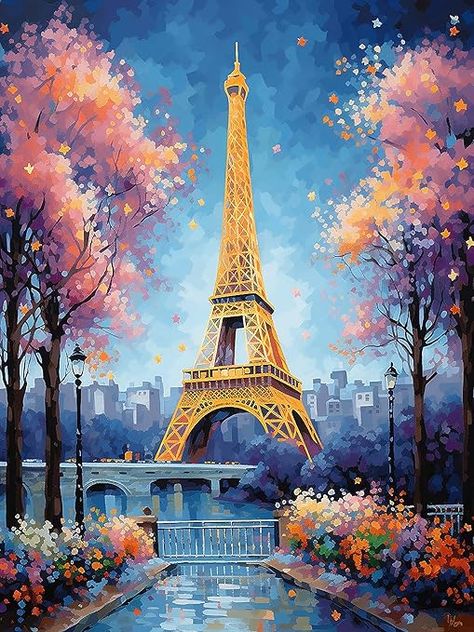 Amazon.com: SKRYUIE 5D Diamond Art Painting Kits Paris Tower for Adult Full Round Drill, DIY Paint with Diamonds Art Crystal Embroidery Cross Stitch Art Craft Wall Office Decor 12x16 inch / 30x40 cm B1762 : Arts, Crafts & Sewing Paris Art Painting, Wall Office Decor, Diamond Art Painting Kits, Paris Wall Decor, Eiffel Tower Art, Paris Tower, Wall Office, Craft Wall, Crystal Embroidery