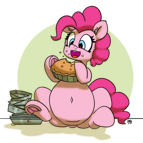 Belly Stuffing Female, Pudgy Pie, Belly Art, Pretty Pregnant, My Little Pony Pictures, Pinkie Pie, Cute Monsters, Open Mouth, Fluttershy