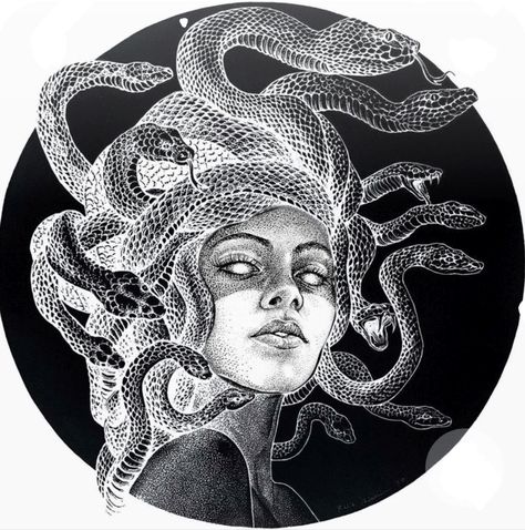 Medusa Profile Pic, Medusa Side Profile, Medusa Profile, Profile Background, Creative Drawings, Medusa Art, Gangsta Tattoos, Good Day To You, Turn To Stone