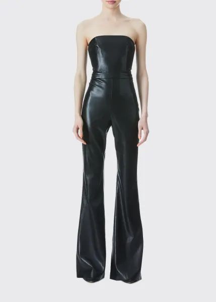 Jumpsuit Drawing, Charlotte Chesnais, Leather Jumpsuit, Stacey Bendet, Bergdorf Goodman, Alice Olivia, Jumpsuits For Women, Neiman Marcus, Vegan Leather