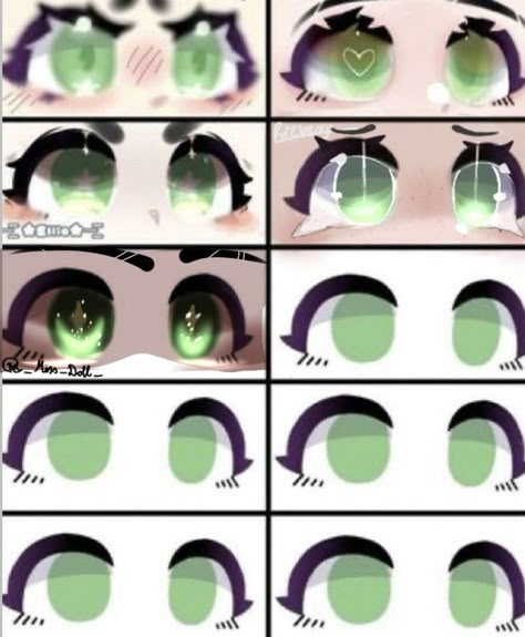 Gacha Base Poses Cute, Cartoon Eyes Drawing, Cute Eyes Drawing, Eye Drawing Tutorials, Paint Brush Art, Characters Inspiration Drawing, How To Shade, Animation Tutorial, Art Tools Drawing