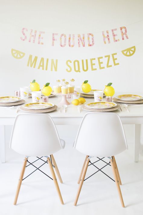 Summer Bridal Shower Ideas, She Found Her Main Squeeze, Found Her Main Squeeze, Lemon Themed Bridal Shower, Classy Bachelorette Party, Awesome Bachelorette Party, Summer Bridal Showers, Bridal Shower Inspiration, Bridal Shower Diy