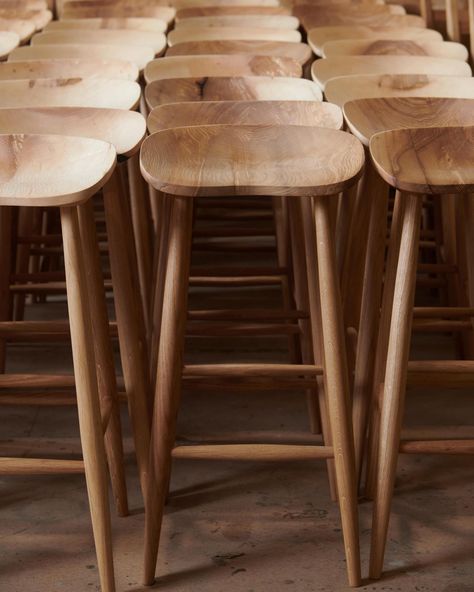 The Bum Stool | deVOL Kitchens Bar Stools Wooden Kitchen Island, Mexico Furniture, Wooden Kitchen Stools, Canteen Design, Stools Kitchen Island, Mountain Dream Homes, Shaker Table, Devol Kitchens, Stools Kitchen