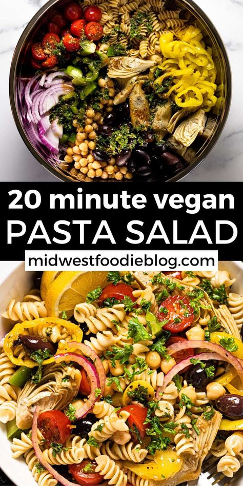 Veggie Loaded Pasta, Loaded Pasta Salad, Loaded Pasta, Pasta Salad With Italian Dressing, Easy Vegan Pasta, Vegetarian Pasta Salad, Veggie Pasta Salad, Vegan Pasta Salad, Vegan Summer Recipes