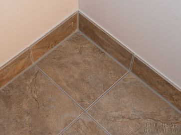 Tile wall base idea Bathroom Tile Baseboard, Tile Baseboard Bathroom, Baseboard Bathroom, Tile Skirting, Bathroom Baseboard, Caulk Baseboards, Tile Baseboard, Modern Baseboards, Baseboard Styles