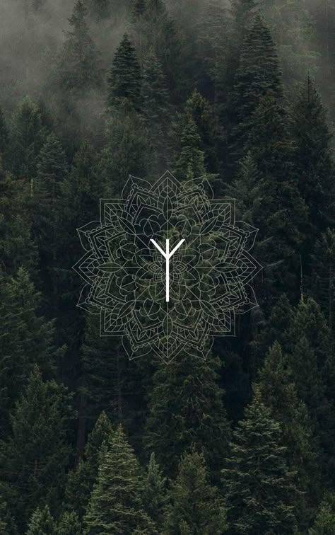 Witchy, Viking, rune,protection, woods, nature Nordic Wallpaper Iphone, Rune Wallpaper, Nordic Wallpaper, Protection Rune, Viking Wallpaper, In The Middle, Wallpaper Iphone, Runes, The Middle