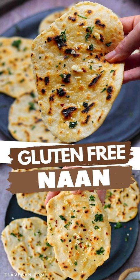 Bread Uses, Gluten Free Naan, Vegan Flatbread, Glutenfri Baking, Indian Flatbread, Gluten Free Living, Gluten Free Dairy Free Recipes, Naan Bread, Gluten Free Eating