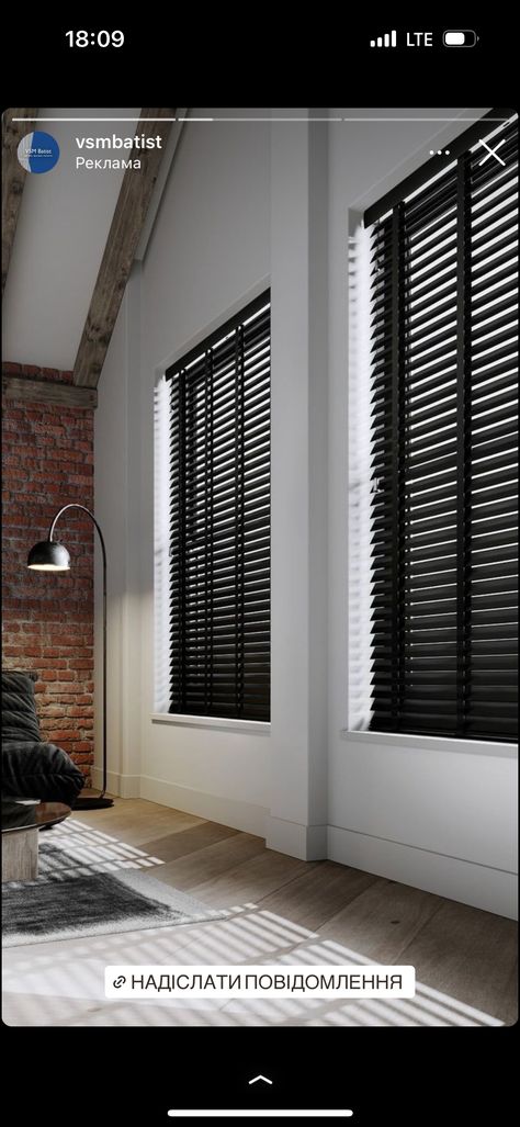 Black Interior Blinds, Black Window Blinds Bathroom, Wooden Shutters Indoor, Black Wooden Blinds Living Room, Black Wooden Blinds Bedroom, Black Window Blinds Lowe's, Black Window Treatments, Shutters Indoor, Mini Cabin