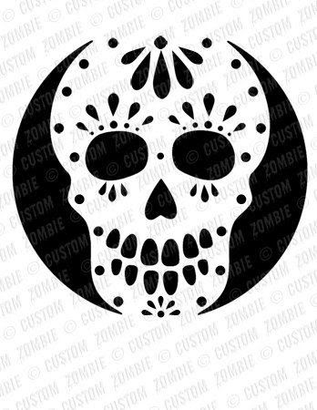 31 Days of Halloween Pumpkin Templates  Today is a sugar skull!  Get your free template over at  ImgFave . Sugar Skull Pumpkin Stencil, Sugar Skull Stencil, Halloween Pumpkin Templates, Sugar Skull Pumpkin, Skull Template, Imprimibles Halloween, Skull Stencil, Pumpkin Template, Pumpkin Carving Patterns