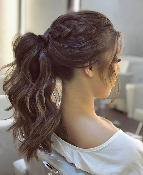 Wedding Ponytail Hairstyles, Bridal Ponytail, Bridesmaid Hair Inspo, Wedding Ponytail, Stylish Ponytail, Pony Hairstyles, Long Hair Ponytail, Guest Hair, Hairdo Wedding