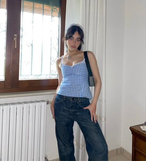 cute gingham corset top dollette couquette blue aesthetic ballet fashion Blue Gingham Aesthetic, Blue Gingham Top Outfit, Blue Gingham Shirt Outfit, Blue Gingham Outfit, Gingham Clothes, Gingham Aesthetic, Gingham Top Outfit, Gingham Shirt Outfit, Gingham Corset