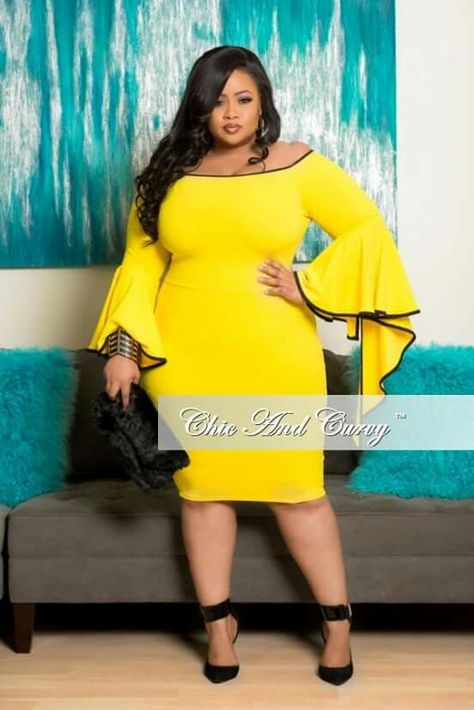 Plus Size Dark Feminine Fashion, Plus Size Bodycon Dress, Plus Zise, Dress With Puffy Sleeves, Chic And Curvy, Look Plus Size, Plus Size Bodycon Dresses, Plus Size Bodycon, Full Figure Fashion