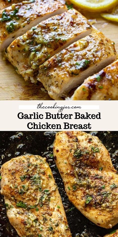 Betty Crocker Banana Bread Recipe, Garlic Butter Baked Chicken, Butter Baked Chicken, Baked Garlic Chicken, Boneless Skinless Chicken Breast Recipes, Chicken Breast Oven Recipes, Garlic Chicken Breast Recipes, Skinless Chicken Breast Recipes, Chicken Breast Oven