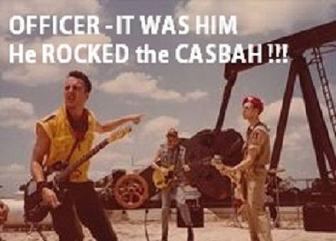 The Clash Who rocked the casbah? Music Memes Funny, Funny Lyrics, Rock The Casbah, 80s Humor, 1980s Music, 80s Bands, Funny Meems, Anger Issues, Funny Thoughts