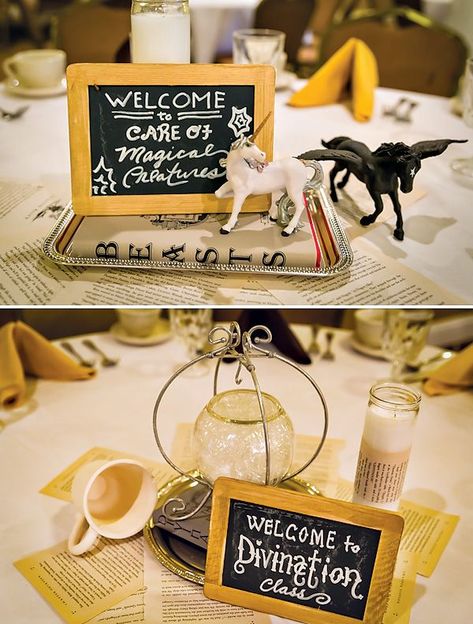 Wedding inspiration: 19 beautiful DIY projects for your Harry Potter themed wedding | Closer Harry Potter Shower, Harry Potter Bridal Shower, Nerdy Wedding, Harry Potter Wedding Theme, Harry Potter Baby Shower, Festa Harry Potter, Anniversaire Harry Potter, Theme Harry Potter, Harry Potter Wedding