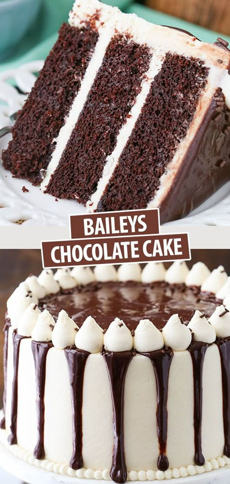 Life Love And Sugar, Baileys Cake, Chocolate Cake Recipe Moist, Coconut Dessert, Chocolate Drip Cake, Chocolate Layer Cake, Gateaux Cake, Moist Chocolate Cake, Cake Chocolate