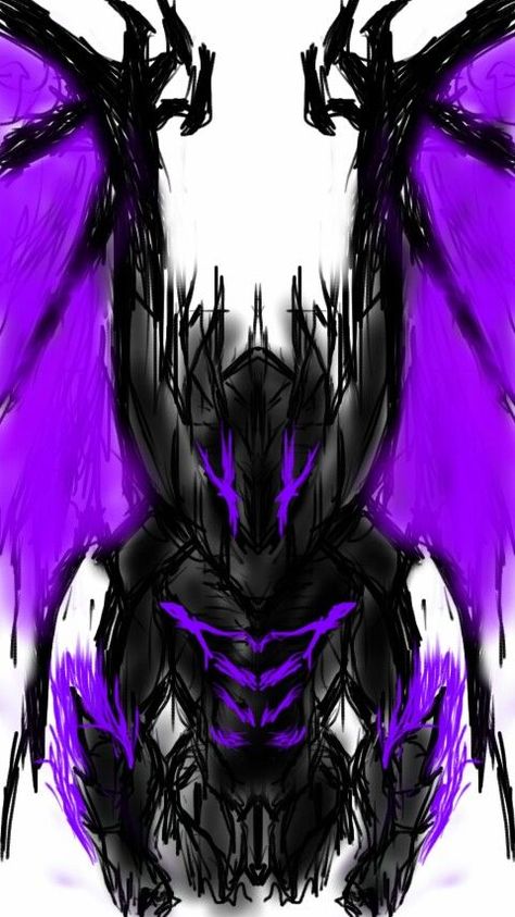 Re Monster, Black Dragon Armor, Purple Monster, Black And Purple Fantasy Armor, Purple Dragon Knight Dnd, Demon Wings Concept Art, Black And Purple Dragon, Darksiders Abyssal Armor, Dragon Armor