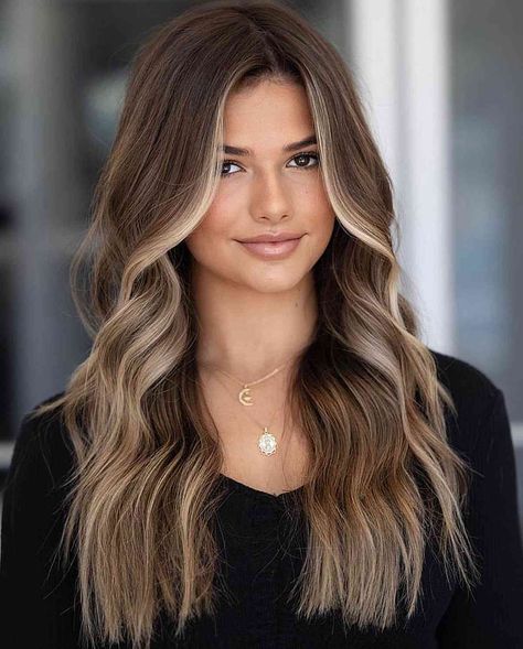 Brown Ombre Hair, Brown Hair Inspo, Money Piece, Brunette Hair With Highlights, Brown Hair Color, Brown Hair With Blonde Highlights, Trendy Hairstyle, Brown Hair Balayage, Ombré Hair