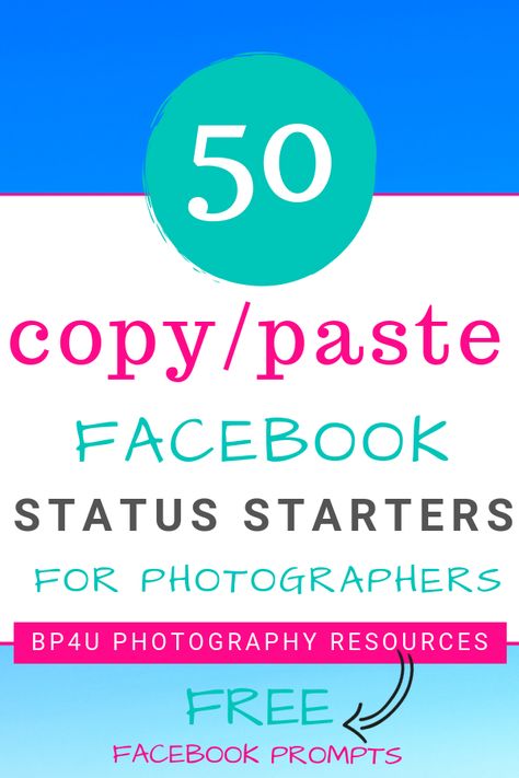 Want some photography tips on social media. How about 50 days worth of Facebook posts? Here you go! We are giving away 50 Facebook Status Starters for your photography business. Just copy/paste these from the blog! Photography Facebook Posts, Lifestyle Post Ideas Facebook, Photography Ads Social Media, Photography Post Ideas, Photography Posts Social Media, Photography Social Media Post Ideas, Photography Paperwork, Photography Social Media Post, Facebook Post Ideas