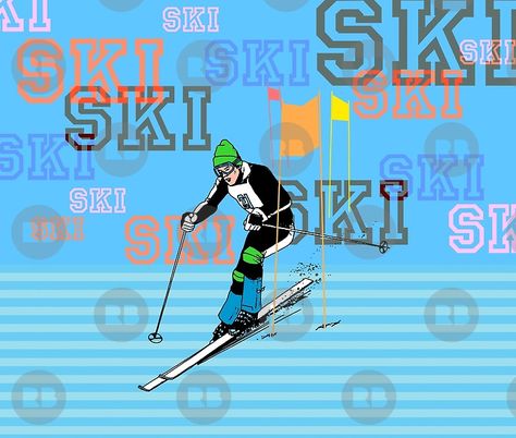 SPORT Skispaß Skifahrer Colorful Wallpaper, Skiing, Map, Movie Posters, Art