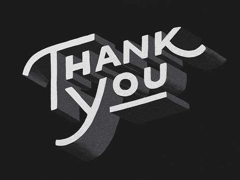 Thank You by Loren Klein | Dribbble Thank You Photography, Thank You Illustration Graphics, Thank You Graphic Design, Camp Letters, Thank You Wallpaper, Thank You Font, Thank You Typography, Thank You Poster, Medical Wallpaper