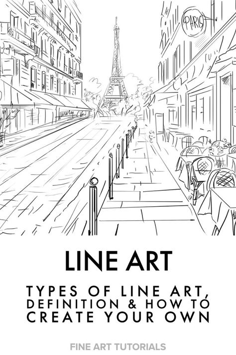 Create better line art: in this guide find the definition, different types of line art and some tips and techniques that will help you create your own. #lineart #lineartdefinition #typesoflineart #linearttutorial #linearttips #linearttechniques #lineartdrawing #lineartsketching #contourdrawing #crosscontourdrawing #drawingtechniques #pencildrawing #inkdrawing #penandink Types Of Line Art, Types Of Lines Art, Line Art Lesson, Art Definition, Types Of Lines, Learn Animation, Line Art Flowers, Guided Art, Drawing Tutorials For Beginners