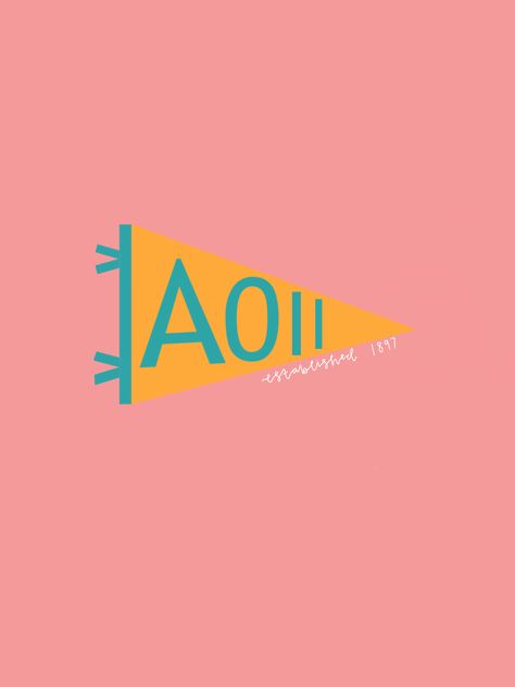 Alpha Omicron Pi Graphics, Aoii Letters, Aoii Graphics, Tri Sigma, Sorority Merch, Alpha Omicron Pi, Go Greek, Sorority Girl, Pennant Flag