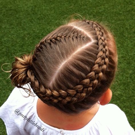 “Today's style is a French braid and a Dutch 5 strand braid into a flipped ponytail. I wanted it to be tight and neat! Love how it turned out. ❤️ Grace is…” Flipped Ponytail, 5 Strand Braid, Braid Tutorials, Girl Hair Dos, Twisted Hair, Dutch Braids, Beautiful Braided Hair